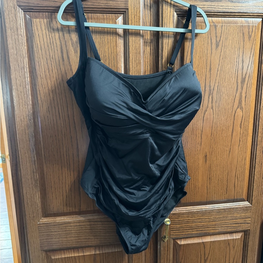 Elegant Black One-Piece Swimsuit